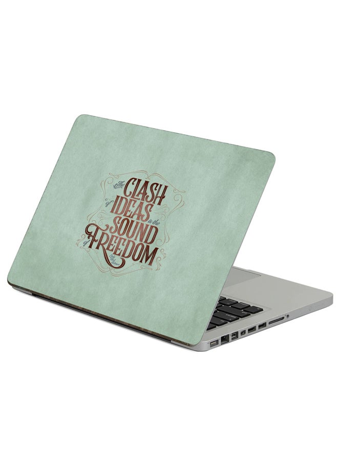 ملصق لابتوب بطبعة عبارة تحفيزية متعدد الألوان