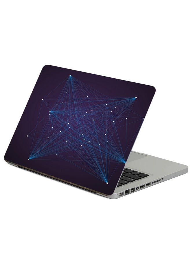 Plexus Lines Printed Laptop Sticker Multicolour