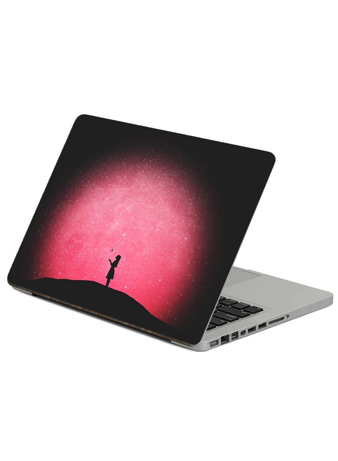 Silhouette Butterfly Printed Laptop Sticker Multicolor