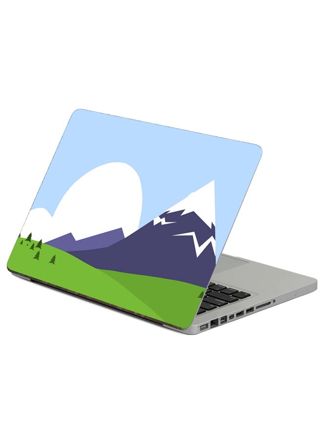 Mountains Nature Printed Laptop Sticker Multicolor