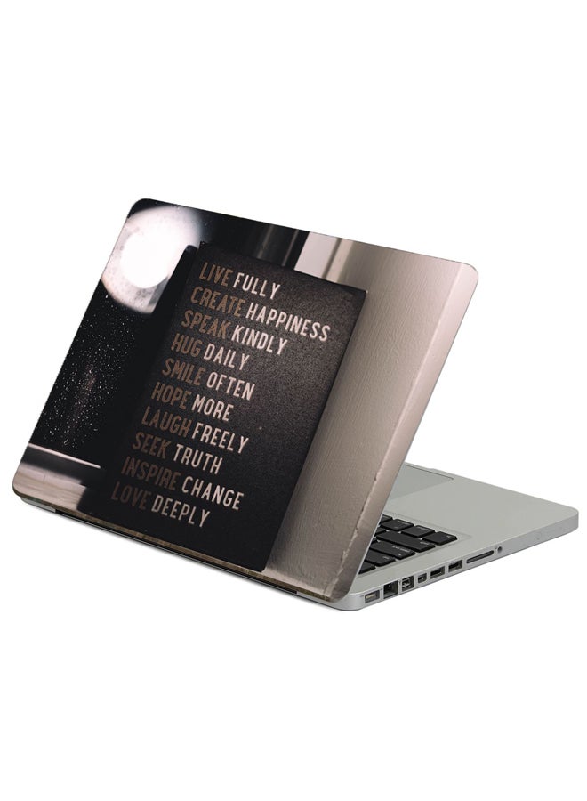 Inscription Motivation Printed Laptop Sticker Multicolour