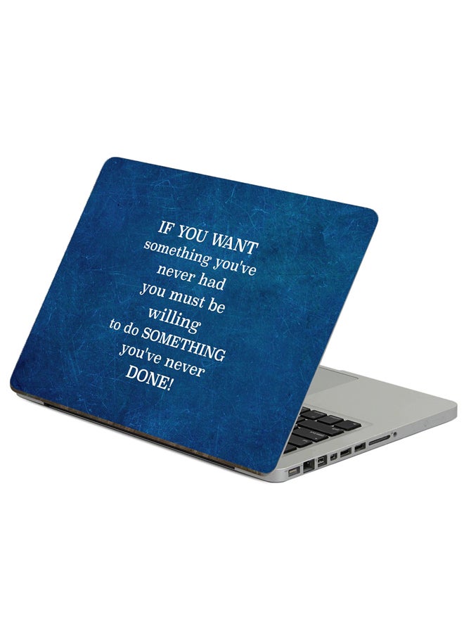 Fast Print Quote Inscription Printed Laptop Sticker Multicolour