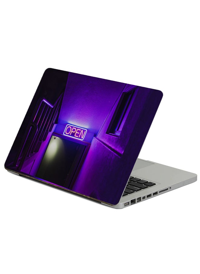 Sign Neon Printed Laptop Sticker Multicolour