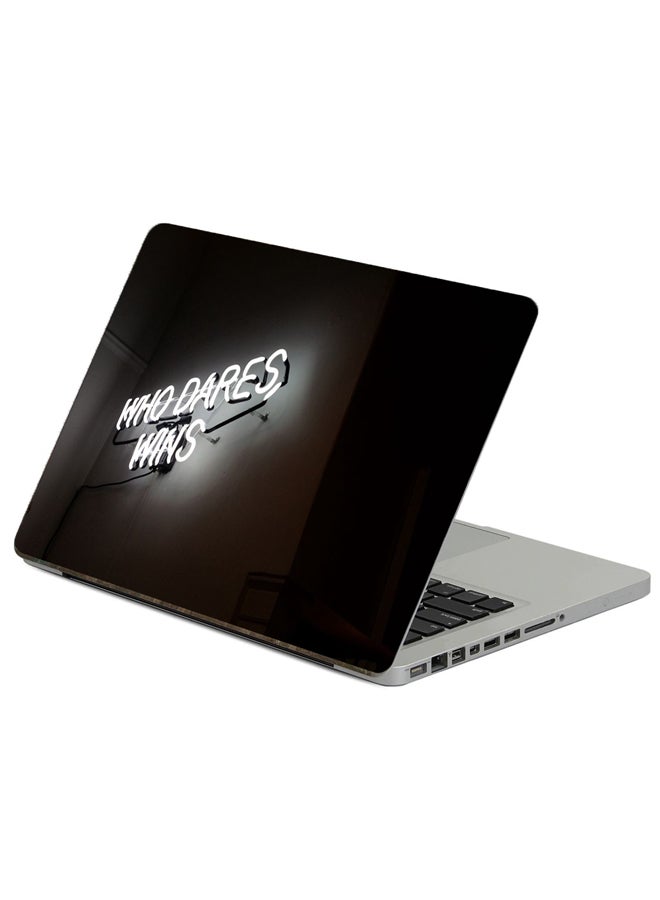 Fast Print Neon Inscription Printed Laptop Sticker Multicolour 