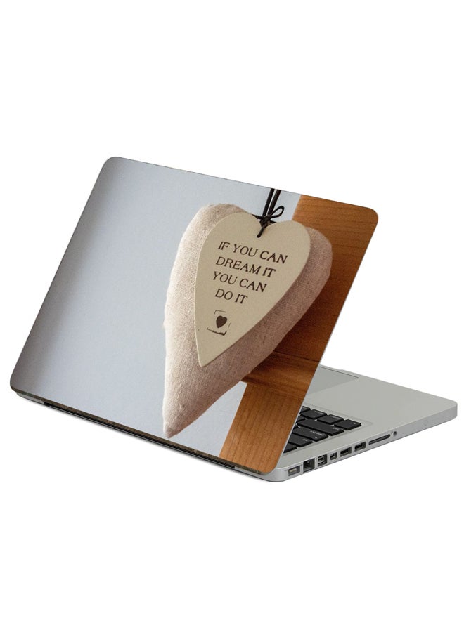 Fast Print Motivation Phrase Printed Laptop Sticker Multicolour