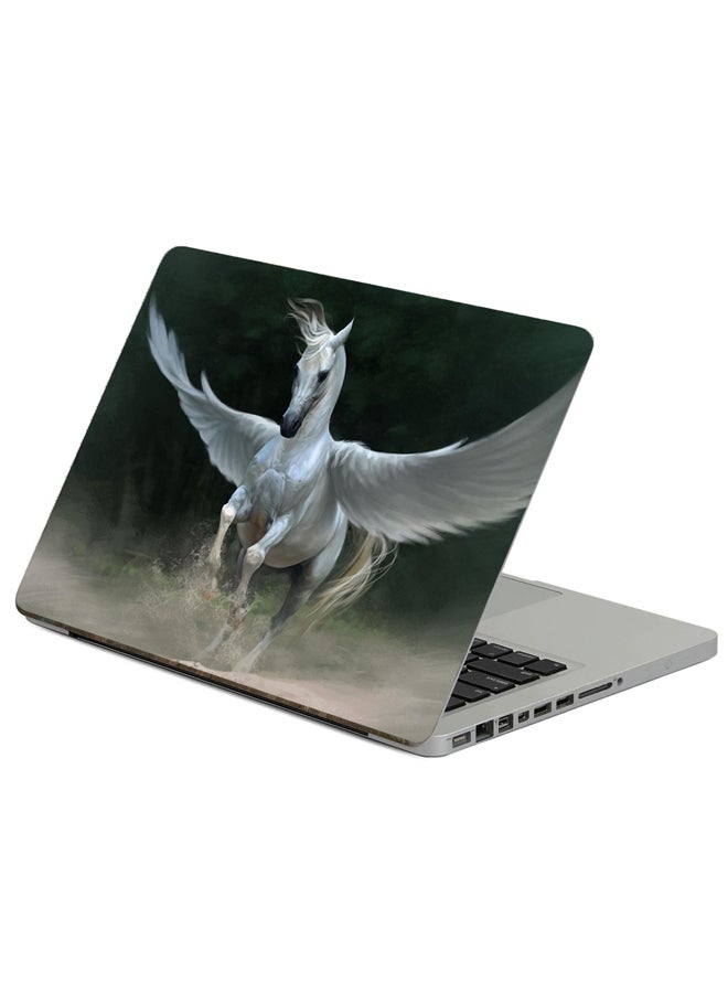 Fast Print Pegasus Horse Printed Laptop Sticker Multicolour