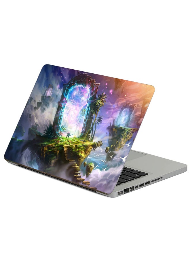 Fast Print Rocks Steps Printed Laptop Sticker Multicolour