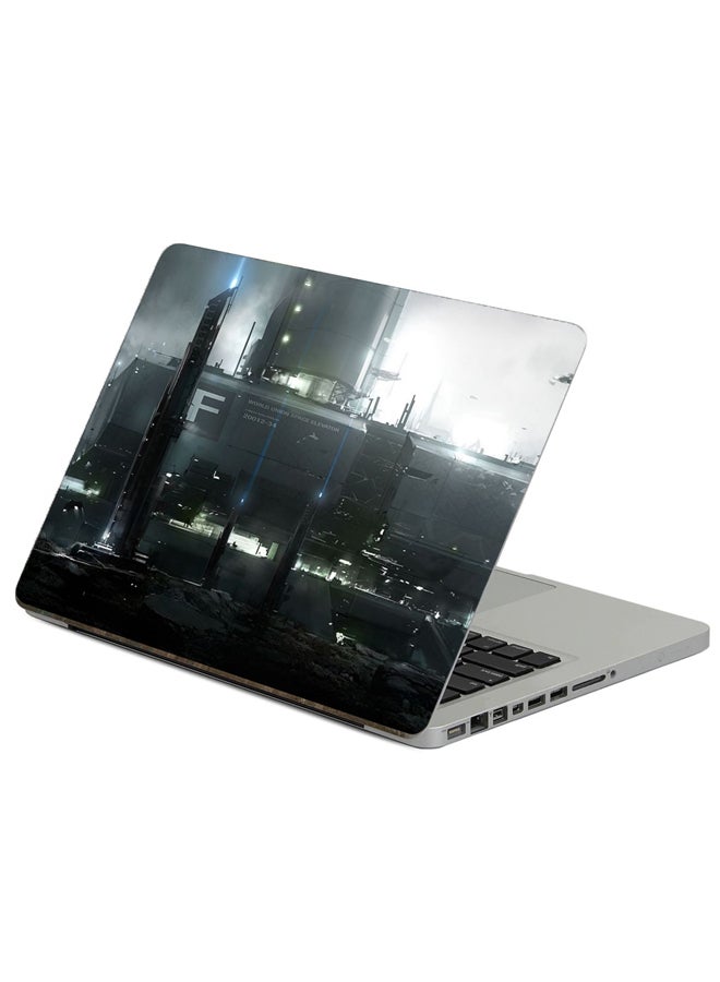 Planet Base Printed Laptop Sticker Multicolour