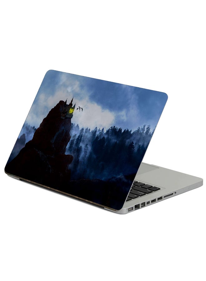 Fast Print Rock Castle Printed Laptop Sticker Multicolour