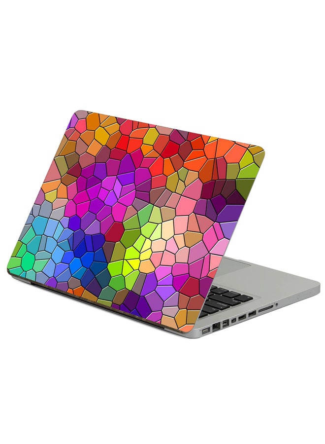 Fast Print Mosaic Multicolored Printed Laptop Sticker Multicolour