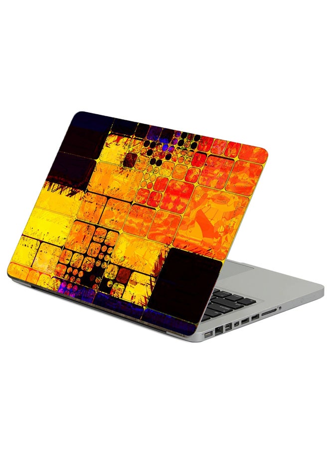 Fast Print Squares Colorful Printed Laptop Sticker Multicolour 