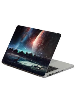 Deer Planet Printed Laptop Sticker Multicolour