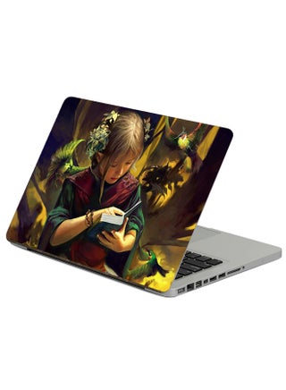 Girl Book Printed Laptop Sticker Multicolour - v1608044155/N41029878A_1