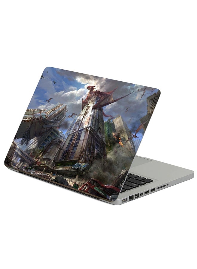 Dragons City Printed Laptop Sticker Multicolour