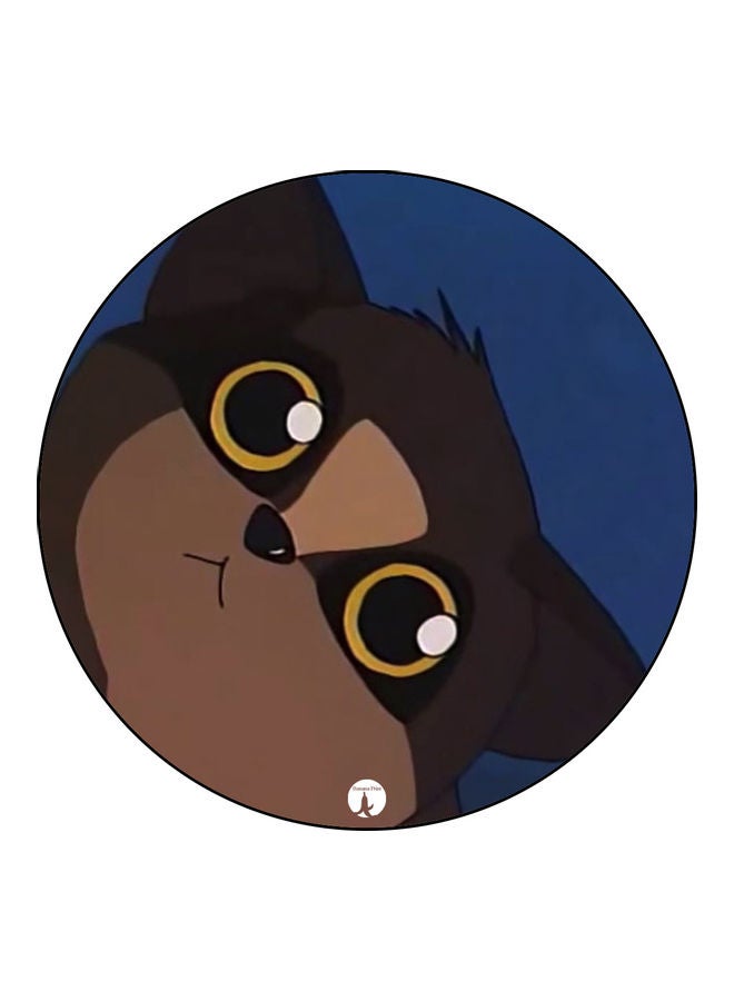 Printed Mouse Pad Brown/Blue/Black