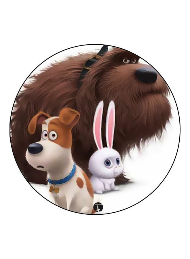 BP Printed Mouse Pad Brown/Beige/Pink