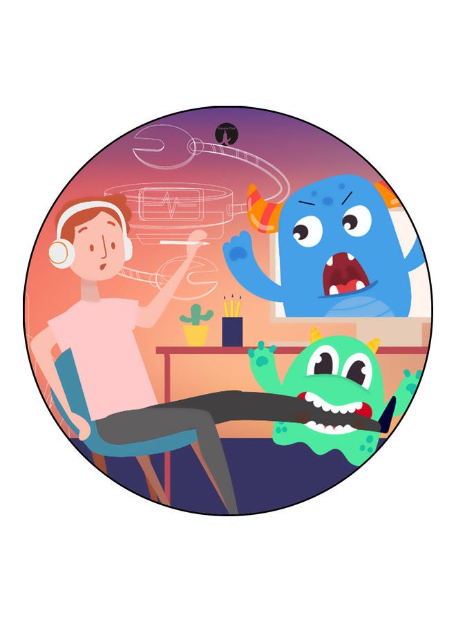 BP Cartoon Printed Mouse Pad Multicolour