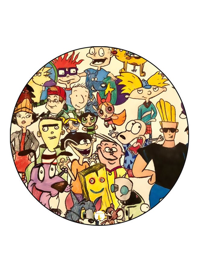 لوحة ماوس بطبعة رسوم متحركة متعدد الألوان