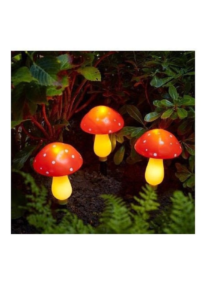 Led Outdoor Solar Mushroom Lamp Yellow/Orange 21.0x17.0x9.0cm