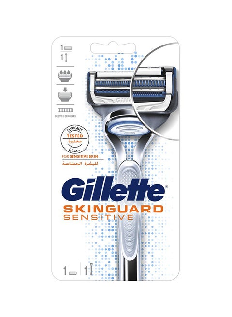 Skinguard Sensitive Razor Handle With Blade Refill Multicolor 90grams