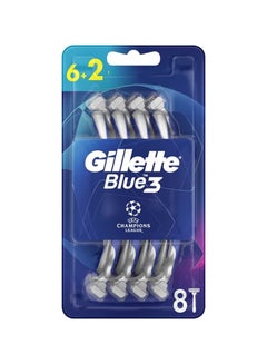 Gillette 8-Piece Blue3 Champions League Razor Blue/White 90grams 