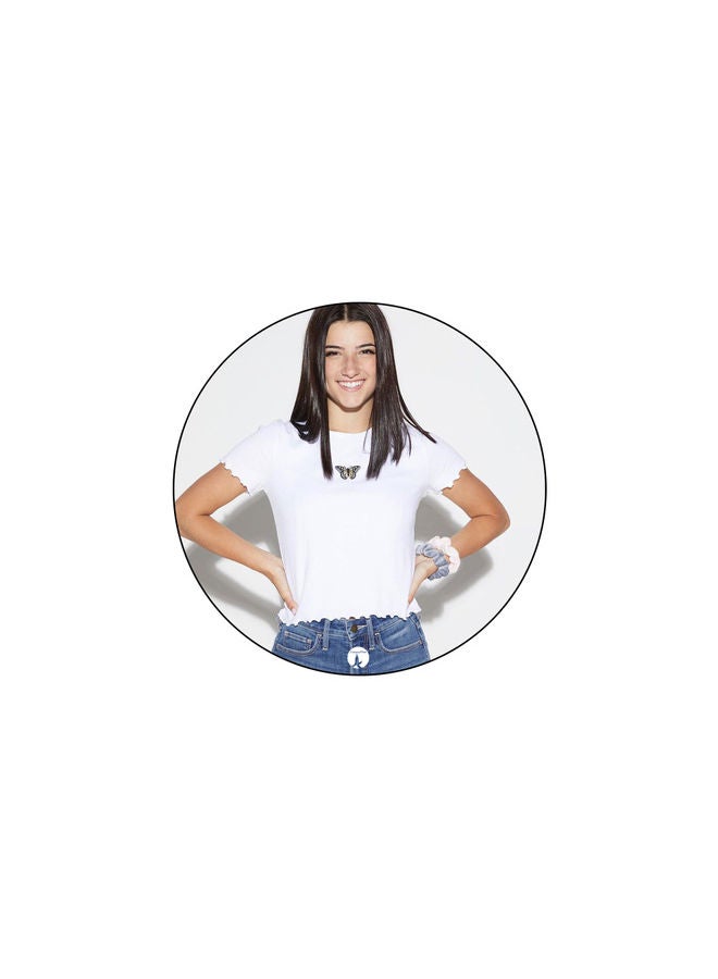 بي بي قاعدة ماوس عليها رسومات مطبوعة أبيض/رمادي