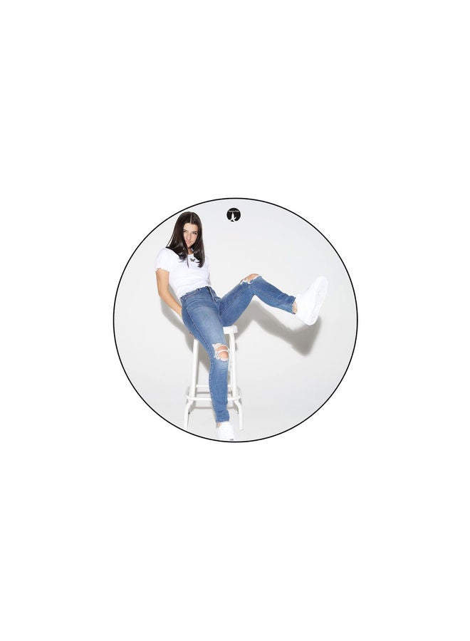 Printed Mouse Pad Grey/White/Blue