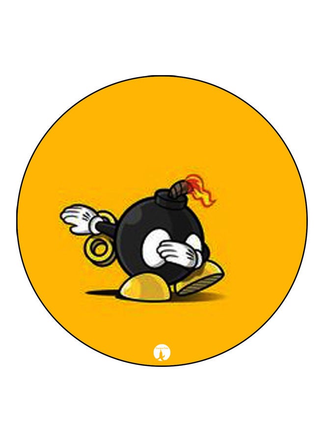 Printed Mousepad Yellow/Black/White