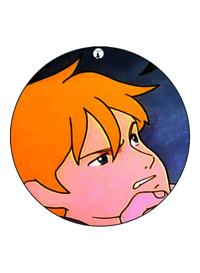 Printed Mouse Pad Orange/Pink/Blue