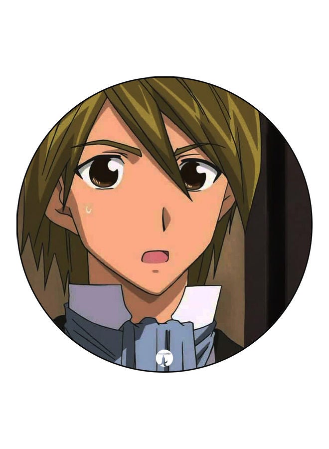 Printed Mouse Pad Beige/Green/Blue