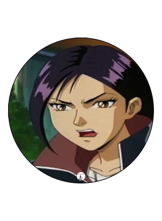 Printed Mouse Pad Beige/Green/Purple