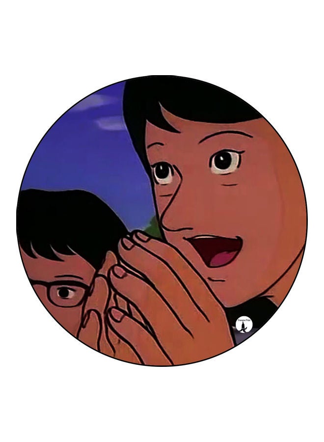 بي بي قاعدة ماوس عليها رسومات مطبوعة بني/أسود/أرجواني