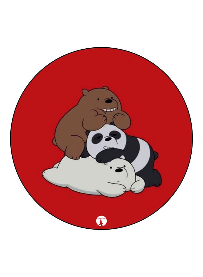 BP Printed Mouse Pad White/Red/Black 