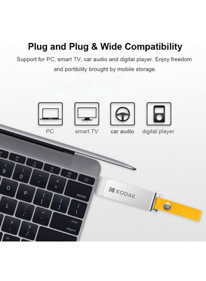 Kodak Waterproof USB 3.0 Flash Drive With Sling C6681-16-L Silver/Yellow  - Image 5
