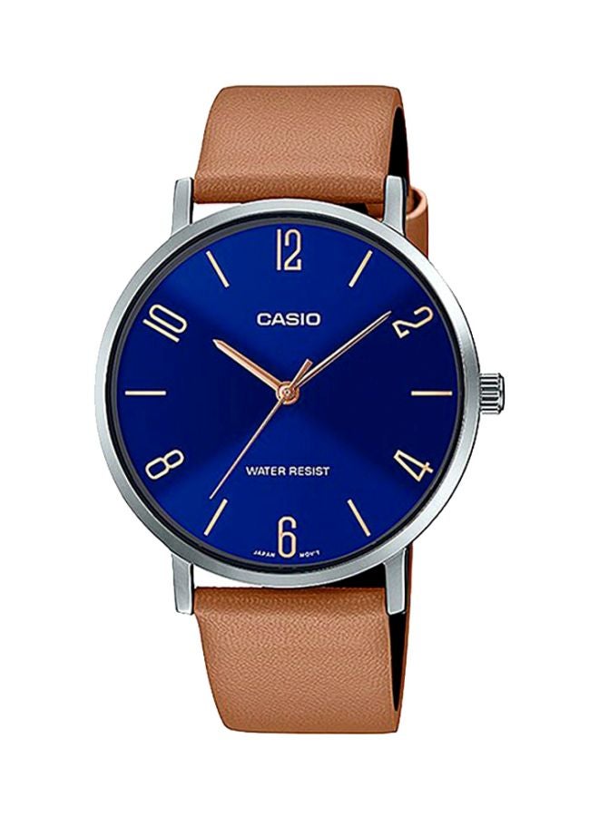 CASIO Men's Water Resistant Analog Watch Mtp-VT01L-2B2UDF - 46 mm - Brown - Image 1