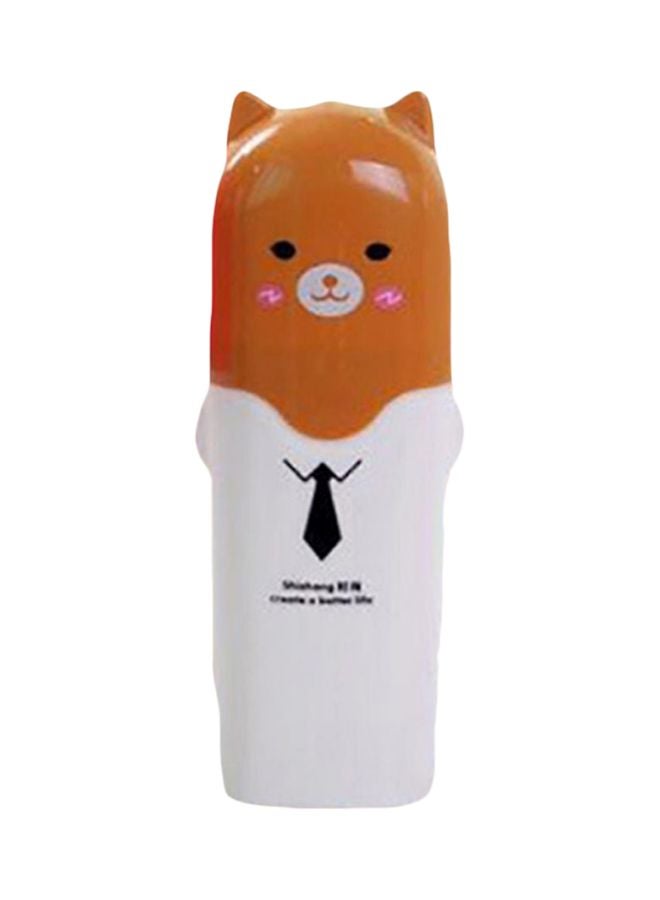 Bluelans Cartoon Design Toothbrush Holder Case White/Brown/Black 