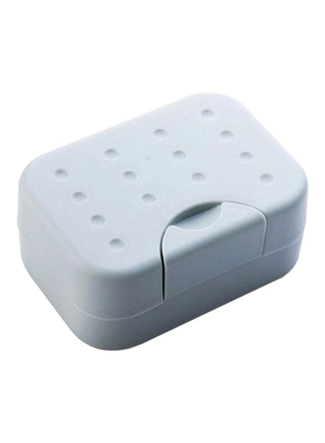 علبة صابون محمولة ومضادة للماء مزدوجة الاستخدام لأغراض السفر رمادي