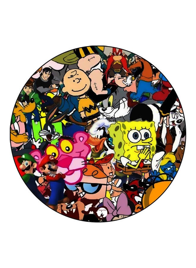 بي بي لوحة ماوس بطبعة رسوم متحركة متعدد الألوان