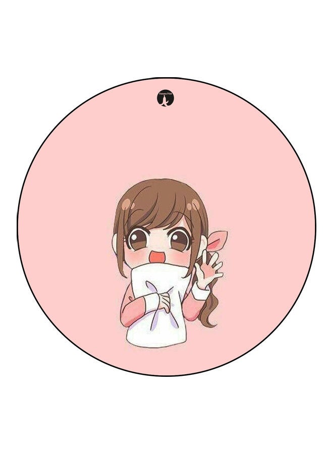 BP Printed Mouse Pad Pink/White/Brown