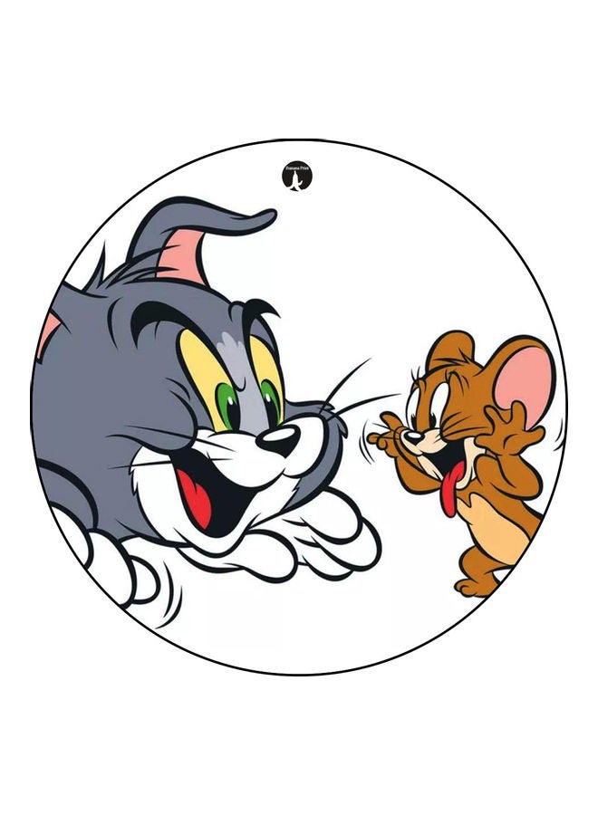 Printed Mouse Pad White/Grey/Brown