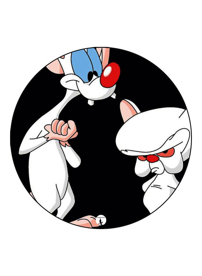 بي بي قاعدة ماوس عليها رسومات مطبوعة اسود/أبيض/زهري