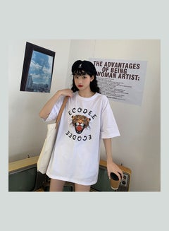 Generic Cartoon Tiger Short Sleeve Pullover White  - Image 3