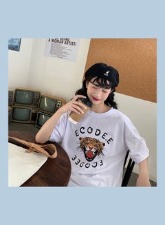 Generic Cartoon Tiger Short Sleeve Pullover White  - Image 4