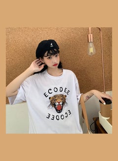 Generic Cartoon Tiger Short Sleeve Pullover White  - Image 5