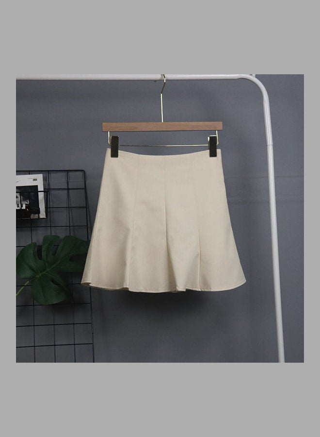 Large Hem Flouncing Skirt Apricot - Image 1