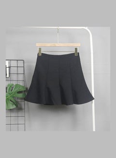 Large Hem Flouncing Skirt Black
