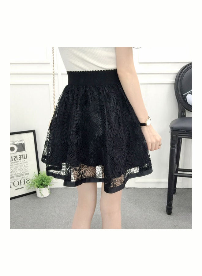 Generic - Lace High Rise Mini Skirt Black - Image 1