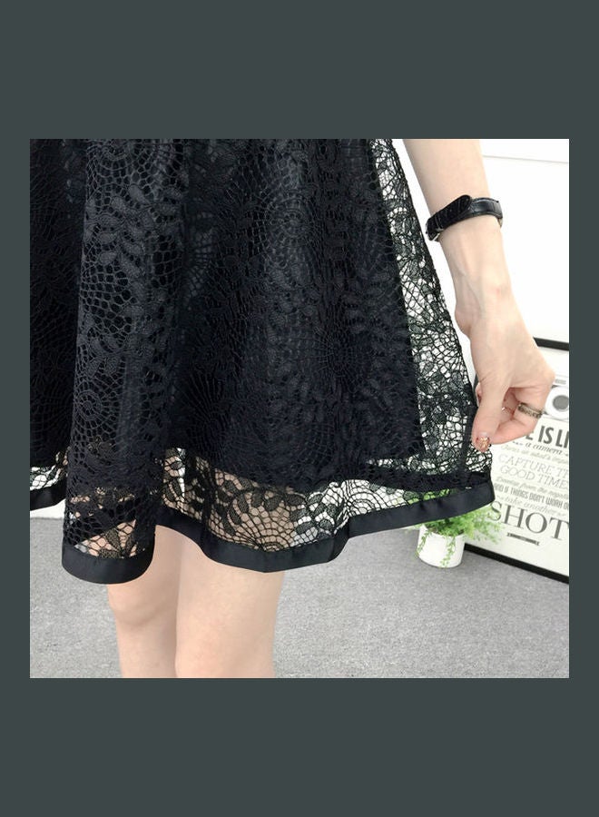 Generic - Lace High Rise Mini Skirt Black - Image 1