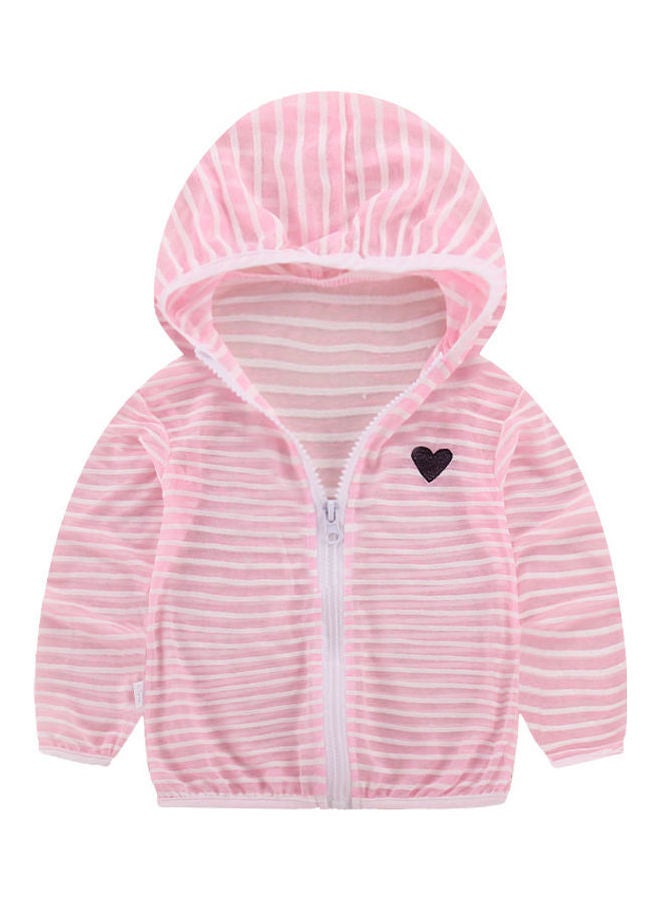 Baby Long Sleeve Sunscreen Coat Pink - Image 1