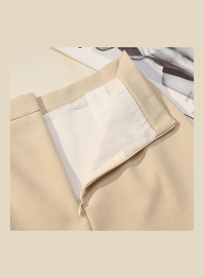 تنورة مطاطية من القطن بتصميم ذيل السمكة للسلامة مشمشي  - Image 4